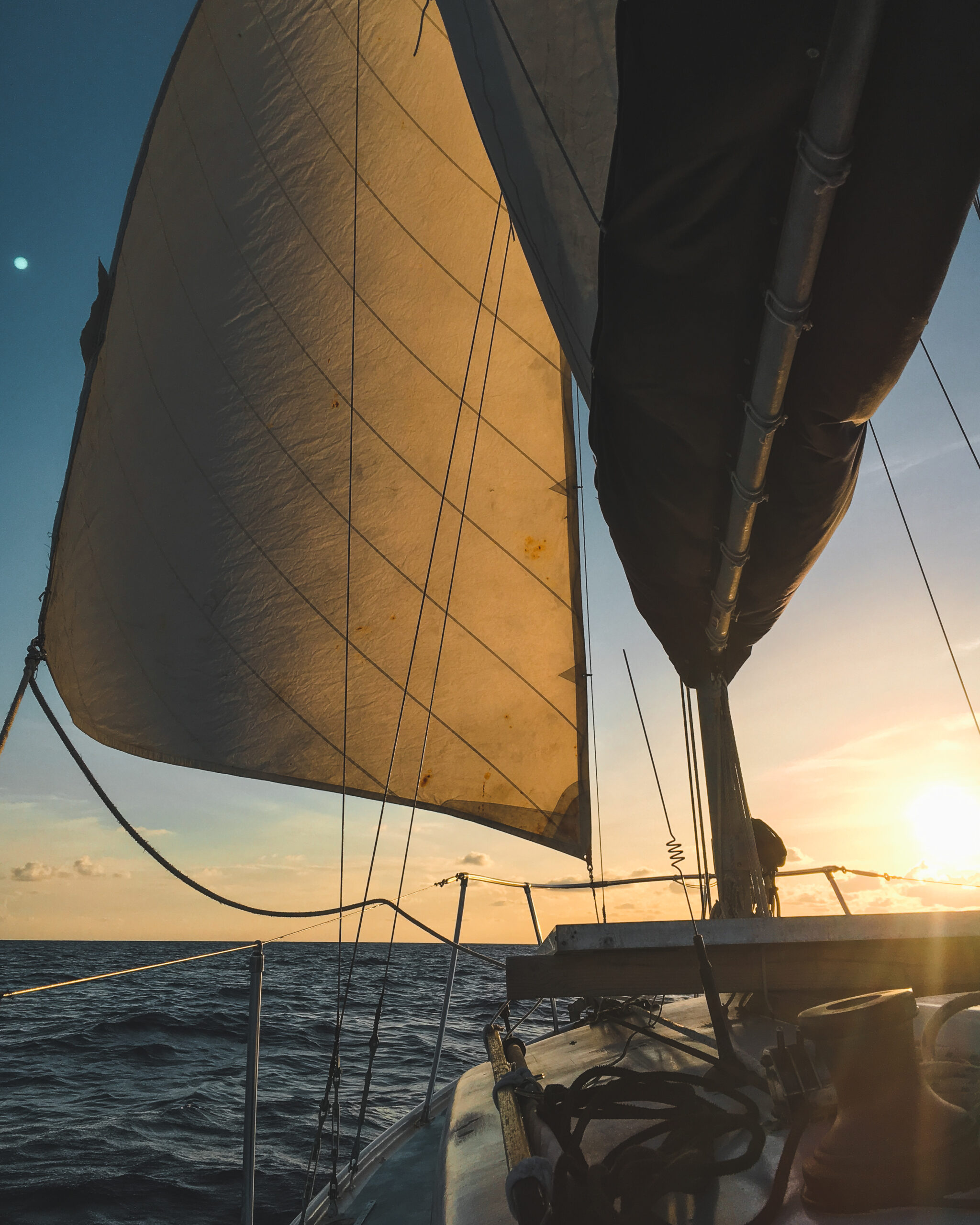 Enjoying Sunsets While Sailing